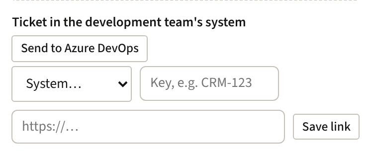 The issue panel with the Send to Azure DevOps button